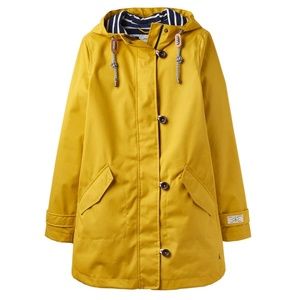 Keeping Faith Joules Coast Mid Yellow Rain Jacket Coat